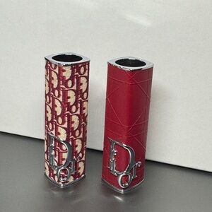 Dior Red and Monogram Lipstick Holders  tops covers